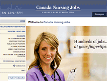 Tablet Screenshot of canadanursingjobs.com